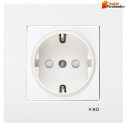 Viko Karre/Meridian Beyaz Topraklı Priz (Çerçeve Hariç) (Çocuk Korumalı) 90967042
